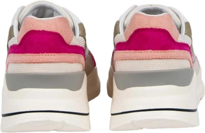 D.a.t.e. Witte leren sneaker met fuchsia details Multicolor Dames - Foto 2