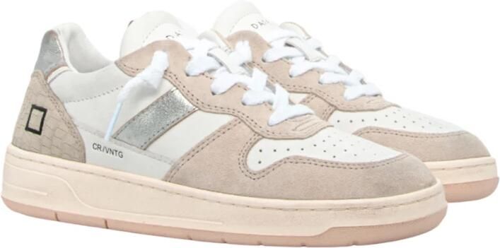 D.a.t.e. Geperforeerde Sneakers met Zilveren Detail