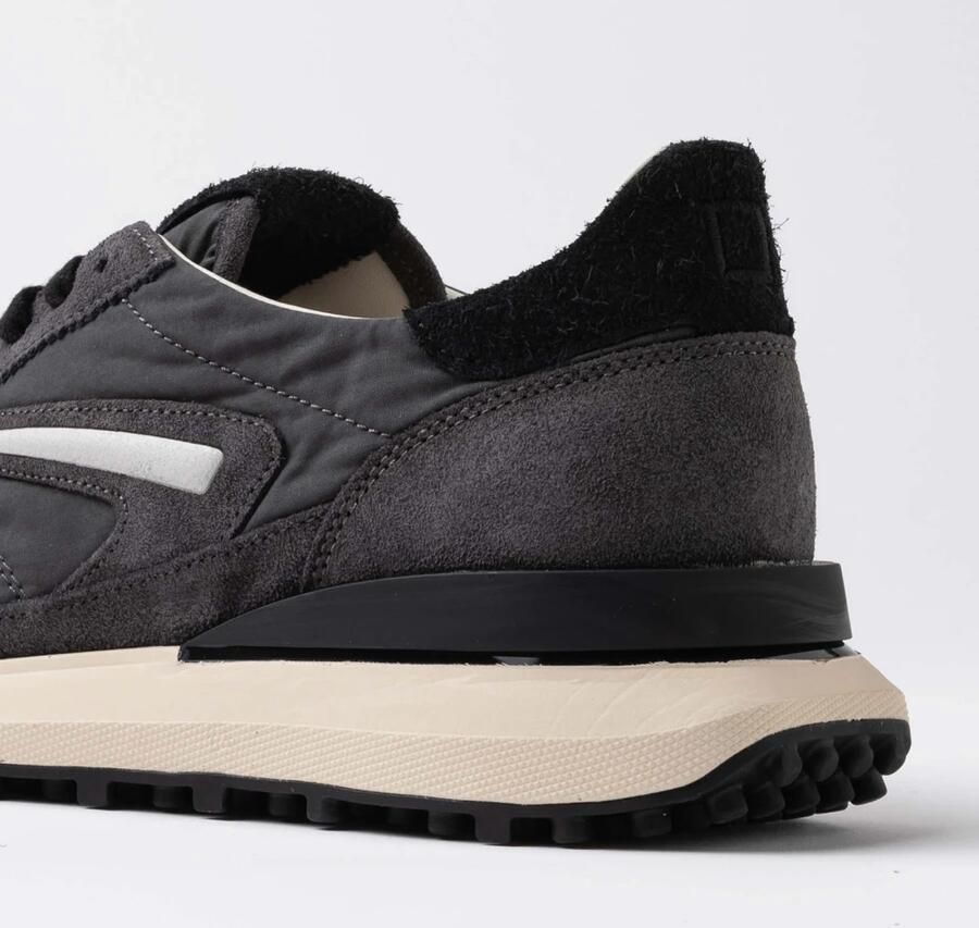 D.a.t.e. Grijze Lage Sneakers Nylon Suède