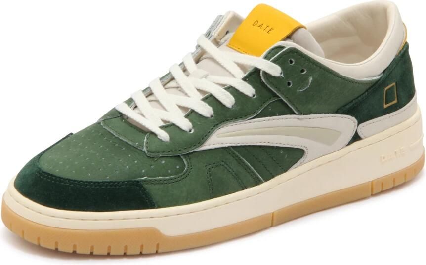 D.a.t.e. Kleurrijke Leren Sneakers Toernooi Stijl Green Heren - Foto 3
