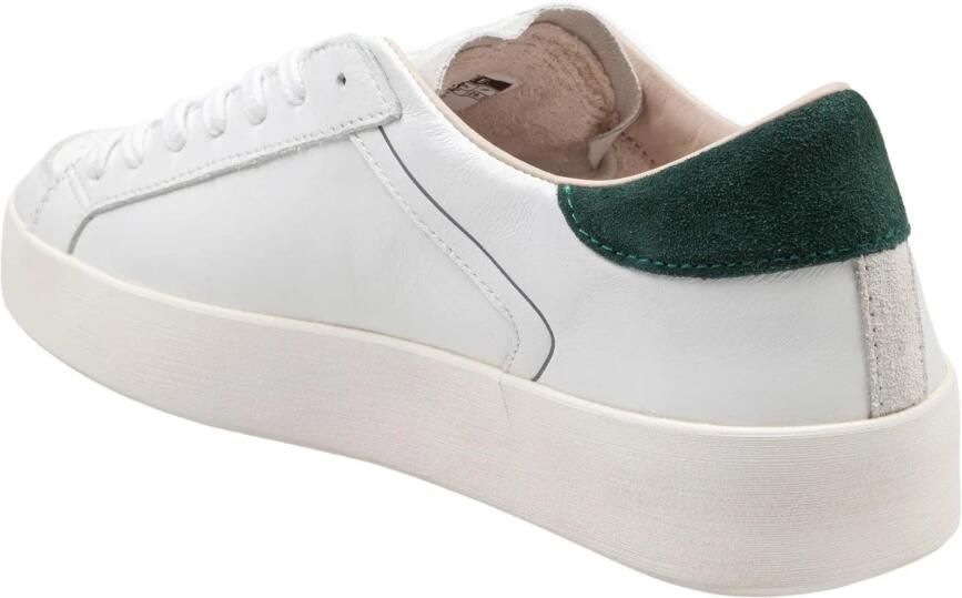 D.a.t.e. Witte en groene leren sneakers - Foto 2