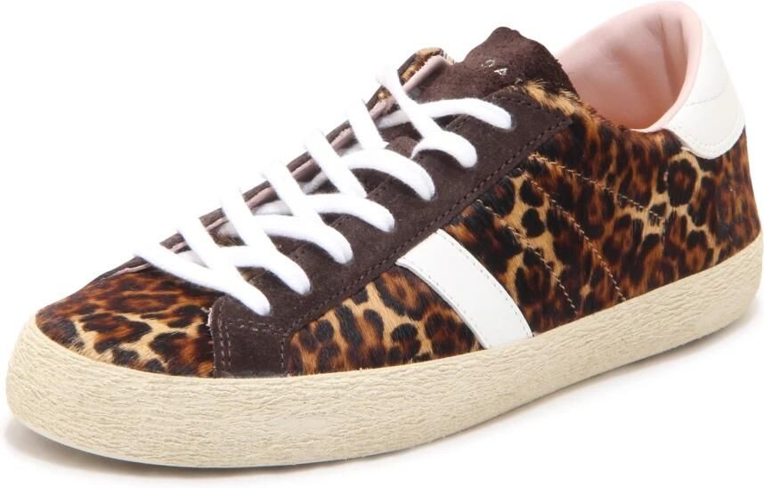 D.A.T.E Lage Sneakers Dames Hill Low Ponyhair Bruin - Foto 6