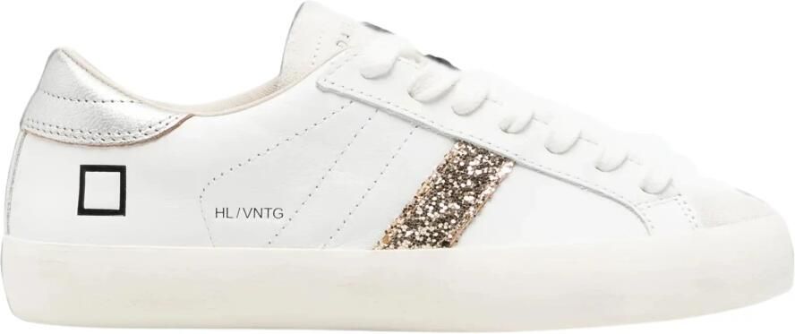 D.A.T.E. Lage Sneakers W451-HL-VN-WS HILL LOW VINTAGE-WHITE SILVER