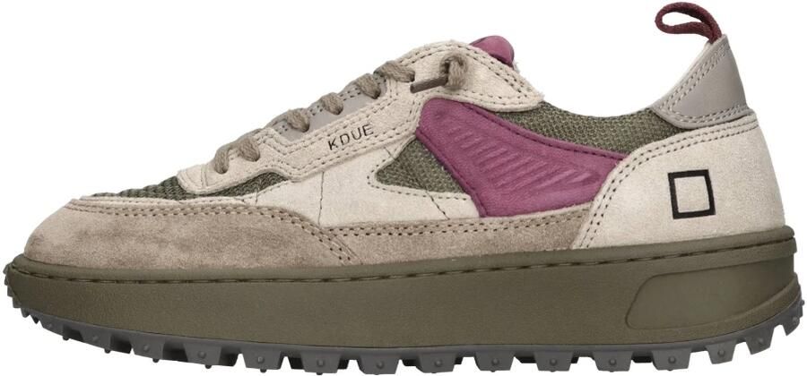 D.a.t.e. Sneakers met dikke zool en suède bovendetails in taupe paars Multicolor Dames