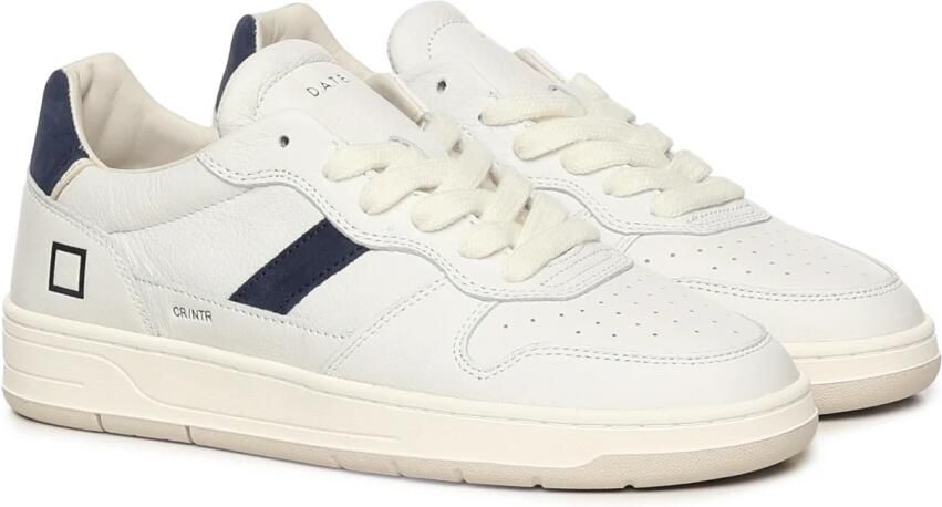 D.a.t.e. Lage Sneakers Wit Beige Blauw