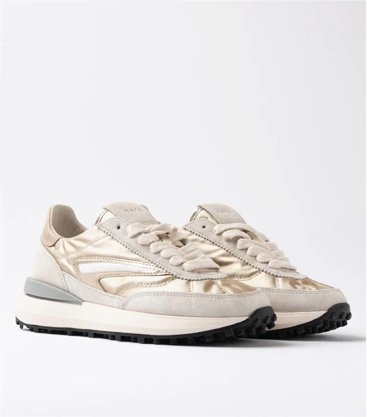D.a.t.e. Platina Gelamineerde Sneakers voor Vrouwen