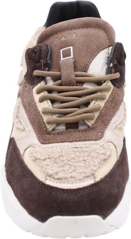 D.A.T.E Lage Sneakers Dames Fuga Dames Suède Bruin - Foto 10
