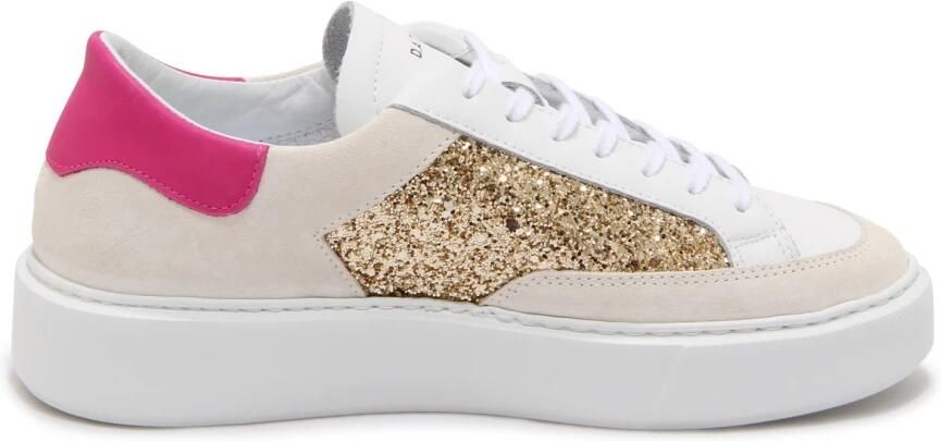 D.A.T.E. Sfera Pop White-Fuxia Sneakers