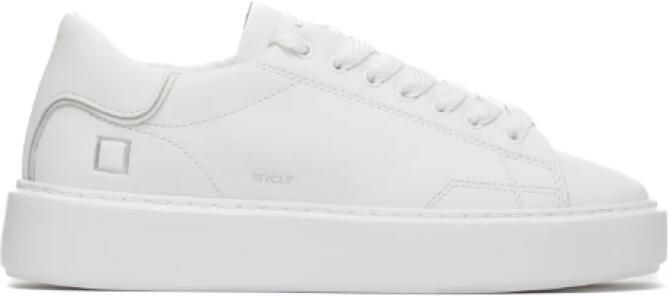 D.a.t.e. Witte Calf Sneaker met Zilveren Details - Foto 5