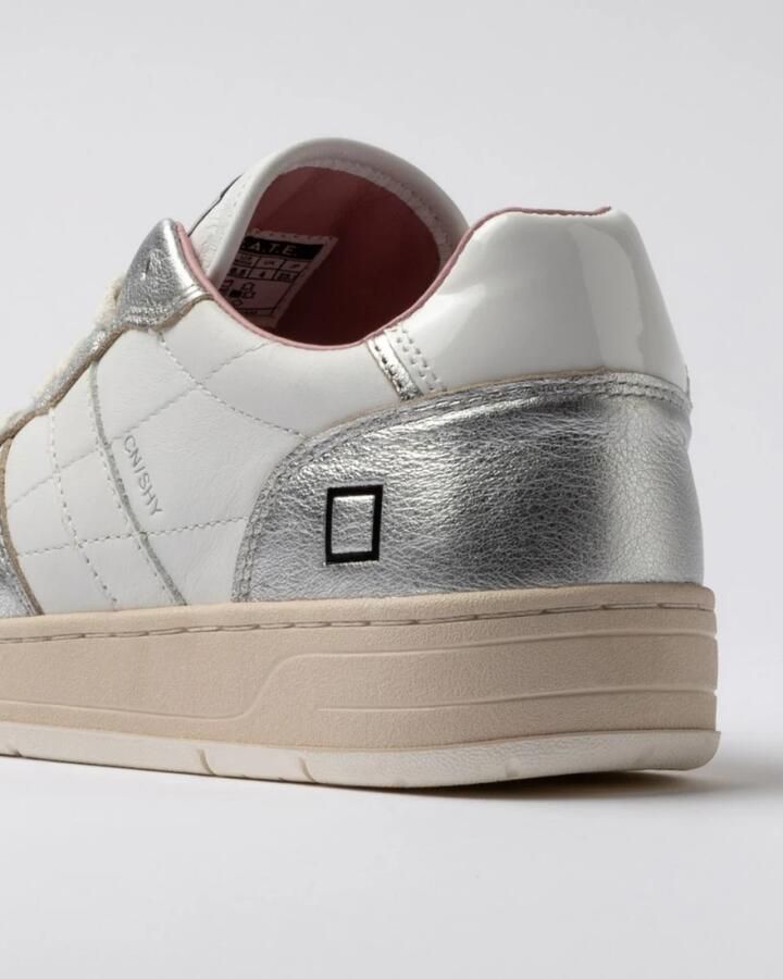Date Sneakers W421-CR-SH-WS COURT SHINY-WHITE SILVER