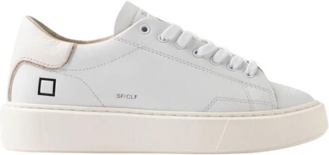 D.a.t.e. Witte Leren Sneakers met Vierkant Logo - Foto 2