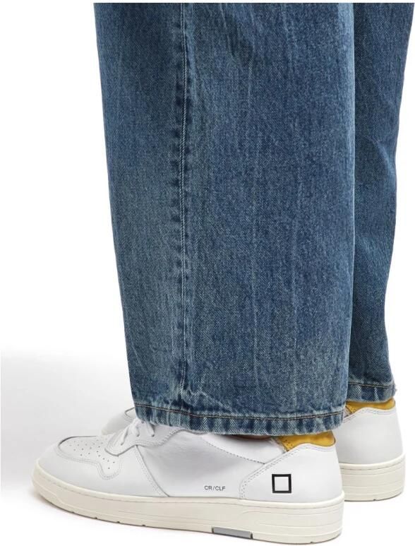 D.a.t.e. Wit-Gele Court Sneakers voor Mannen