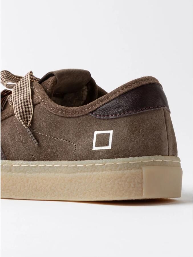 D.A.T.E. Lage Sneakers TENDER SUEDE TAUPE - Foto 4