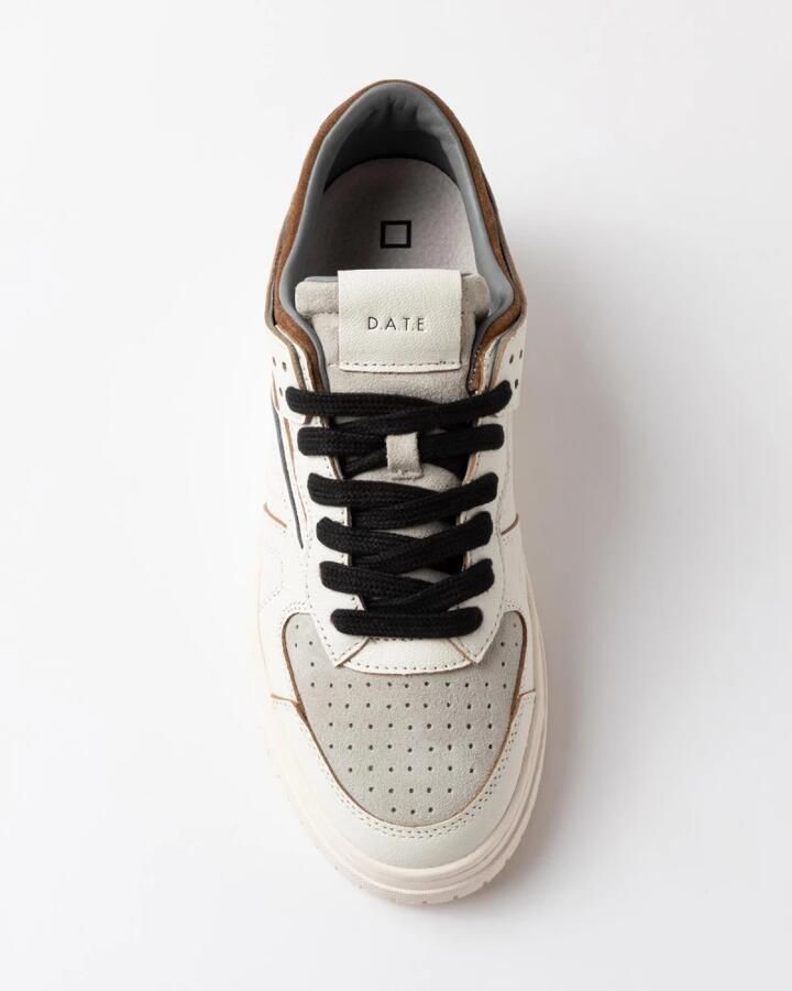 D.A.T.E. Sneakers M451-TO-CO-WI TORNEO COLORED-WHITE CUOIO - Foto 3