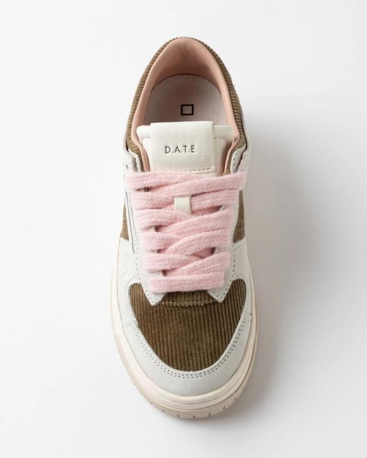 D.A.T.E. Sneakers W451-TO-PO-VA TORNEO POP-VELVET ARMY - Foto 4