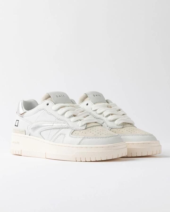 D.A.T.E. Sneakers W451-TP-CA-WS TORNEO PURE CALF-WHITE SILVER - Foto 2
