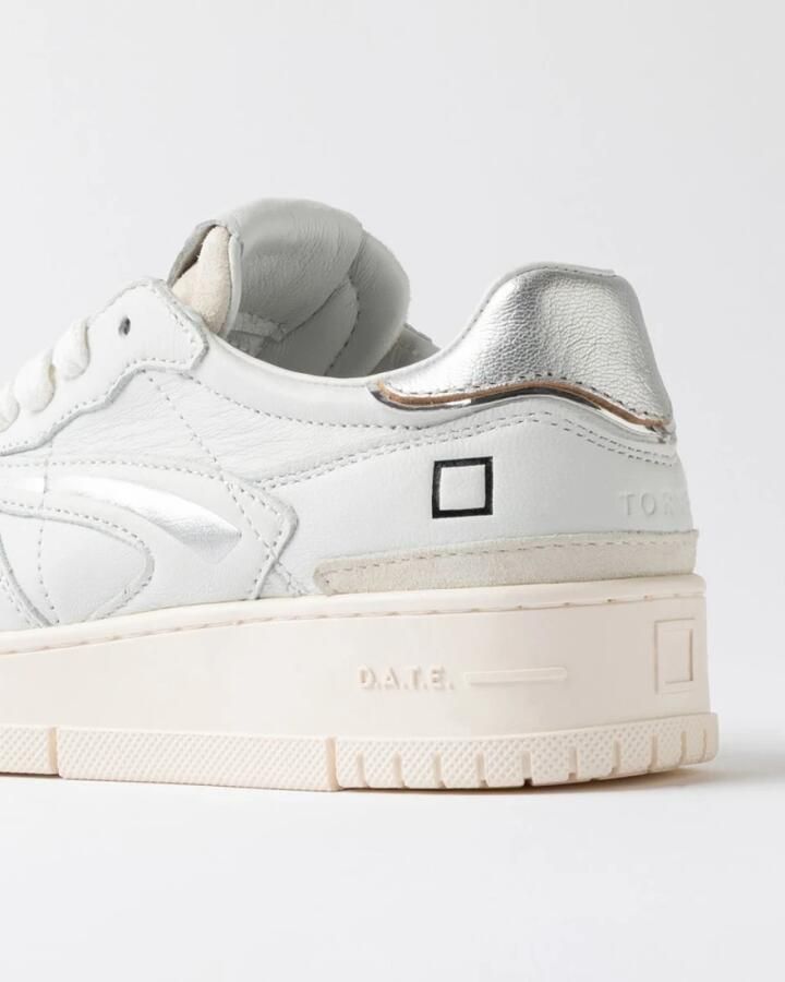 D.A.T.E. Sneakers W451-TP-CA-WS TORNEO PURE CALF-WHITE SILVER - Foto 5
