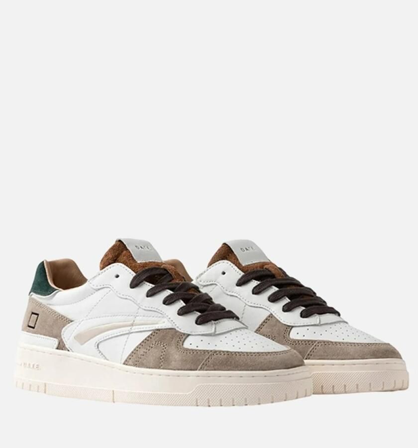 D.A.T.E Sneakers laag 'TORNEO PURE CALF WHITE-GREEN' wit - Foto 2