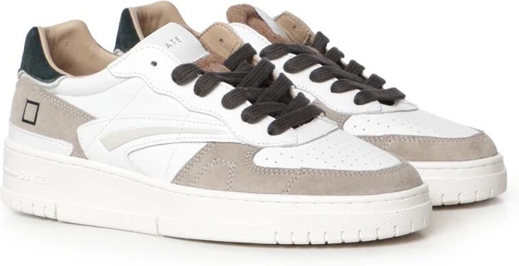 D.A.T.E Sneakers laag 'TORNEO PURE CALF WHITE-GREEN' wit - Foto 4