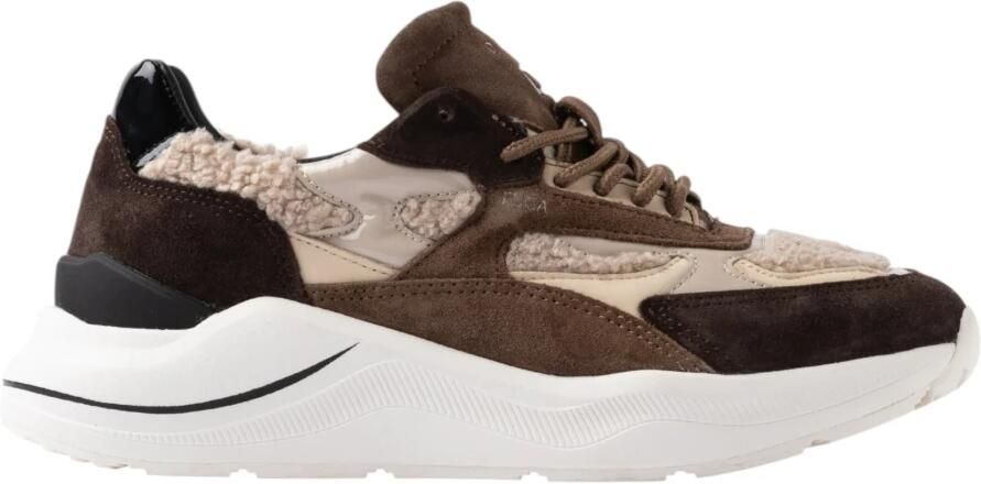 D.A.T.E Lage Sneakers Dames Fuga Dames Suède Bruin - Foto 4