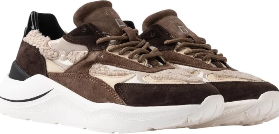 D.A.T.E Lage Sneakers Dames Fuga Dames Suède Bruin - Foto 9
