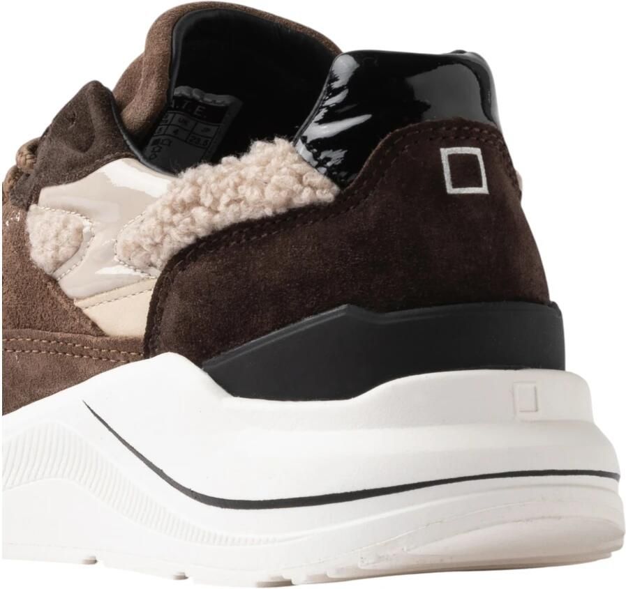 D.A.T.E Lage Sneakers Dames Fuga Dames Suède Bruin - Foto 5