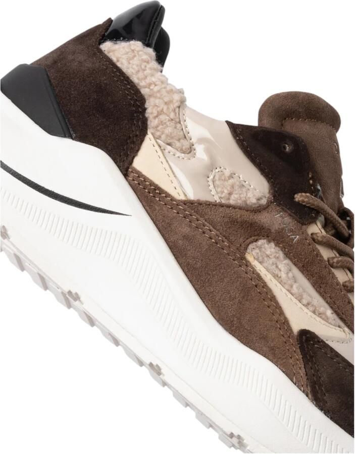 D.A.T.E Lage Sneakers Dames Fuga Dames Suède Bruin - Foto 6