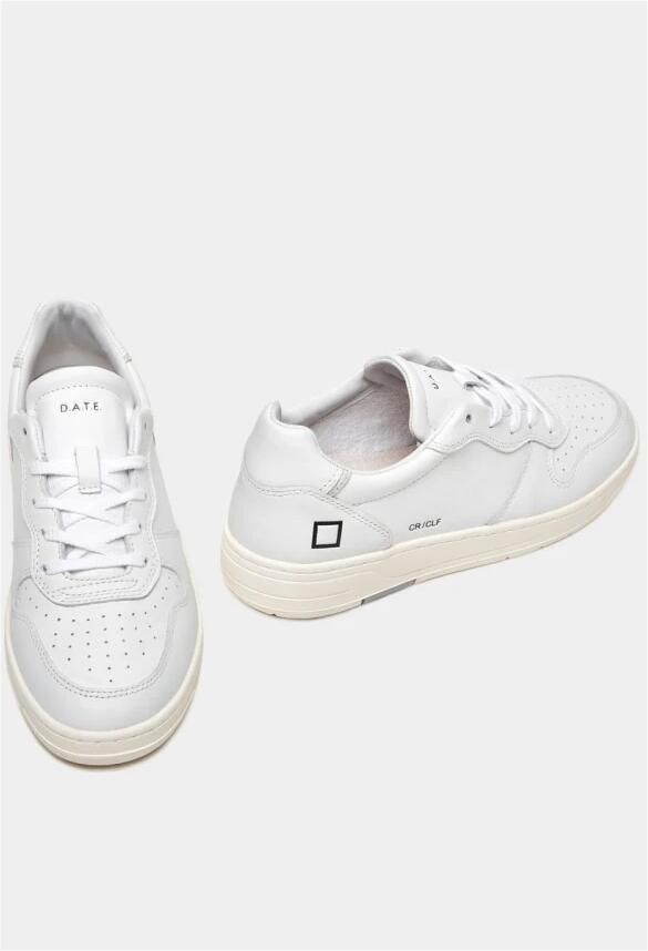 D.a.t.e. Witte Court Sneakers Geperforeerd Logo White Dames