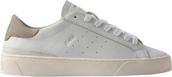 D.A.T.E. Witte Leren Lage Sneakers
