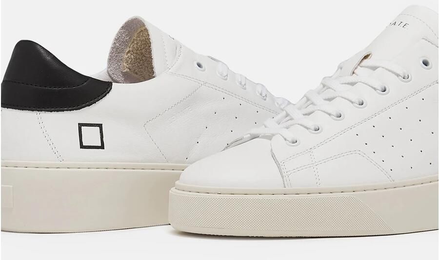 D.a.t.e. Witte Sneakers met Ingegraveerde Letters White Heren