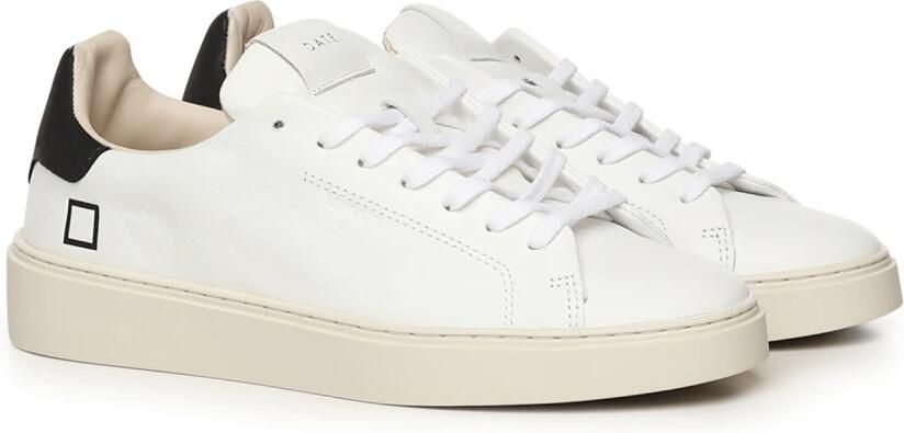 D.a.t.e. Witte Sneakers met Nubuck Hiel