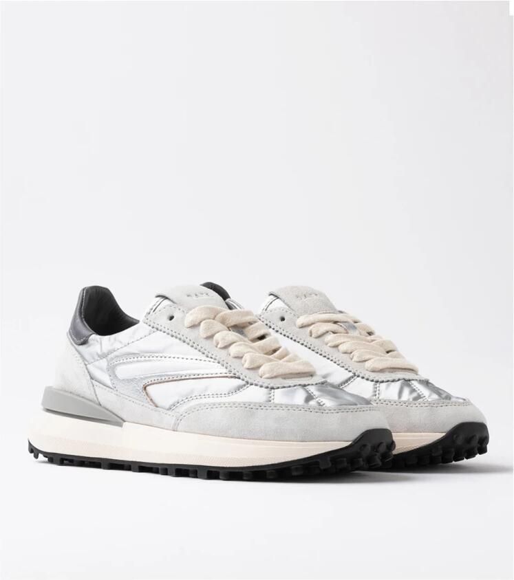 D.a.t.e. Zilveren Gelamineerde Sneakers voor Vrouwen