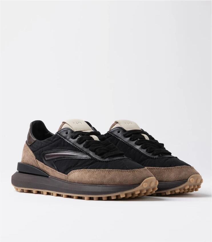 D.a.t.e. Zwarte Nylon Sneakers voor Mannen