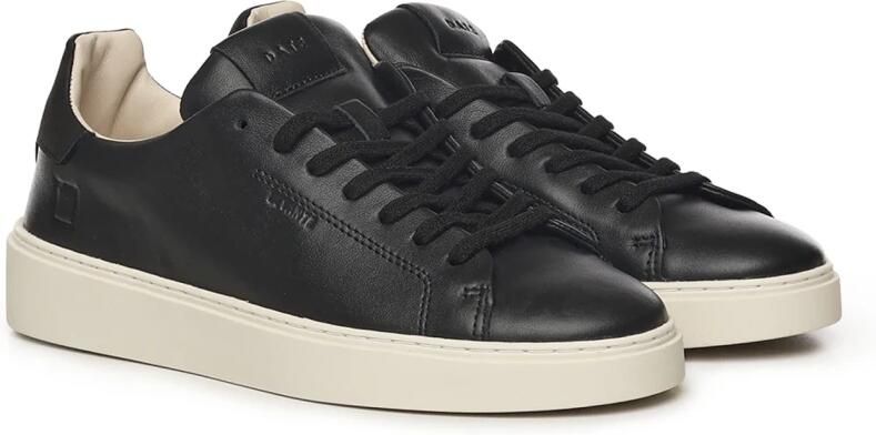 D.a.t.e. Zwarte Sneakers met Nubuck Hiel