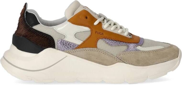 D.a.t.e. Fuga Dragon Beige Ocher Sneaker Beige Dames