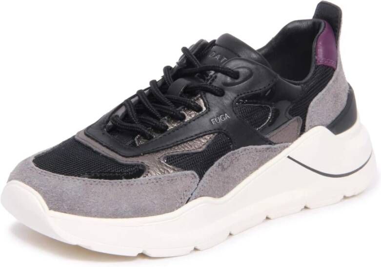 D.a.t.e. Fuga Hairy Black Shoes