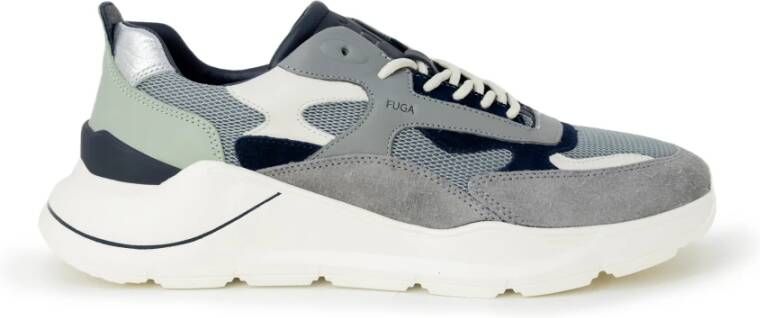 D.a.t.e. Grijze Veterschoenen met Gemengd Materiaal Gray Heren