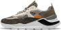 D.a.t.e. Grijze Leren Sneakers met Rubberen Zool - Thumbnail 1