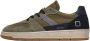 D.a.t.e. Groene Leren Sneakers met Grijze Suede Inzetstukken Green Heren - Thumbnail 4