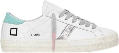 D.a.t.e. Groene Leren Sneakers White Dames