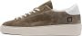 D.a.t.e. Groene Nubuck Sneakers met Wit Leren Inzetstuk Green Heren - Thumbnail 1