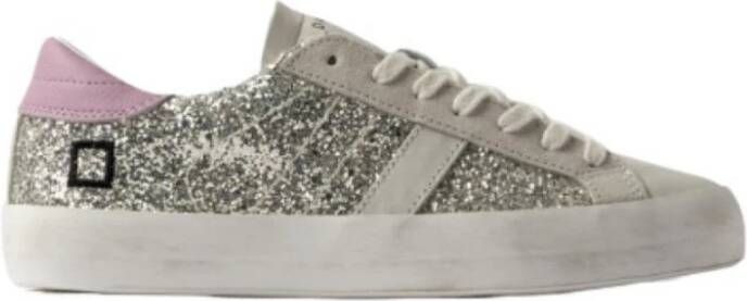 D.a.t.e. Hill Low Glitter Platino Sneakers