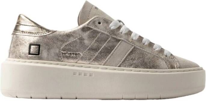 D.a.t.e. Hill Low Platform Platinum Sneakers