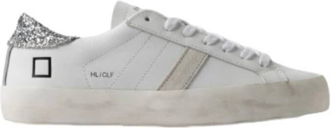 D.a.t.e. Hill Low White Silver Sneakers