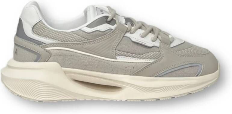 D.a.t.e. Lichtgrijze Sneakers met Suède Details Gray Heren