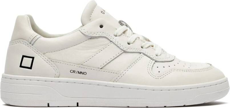 D.a.t.e. Ivory Leren Lage Sneakers Beige Dames