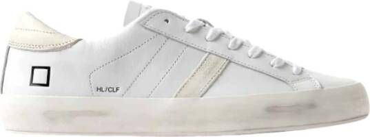 D.a.t.e. Ivory Suède Sneakers met Leren Details