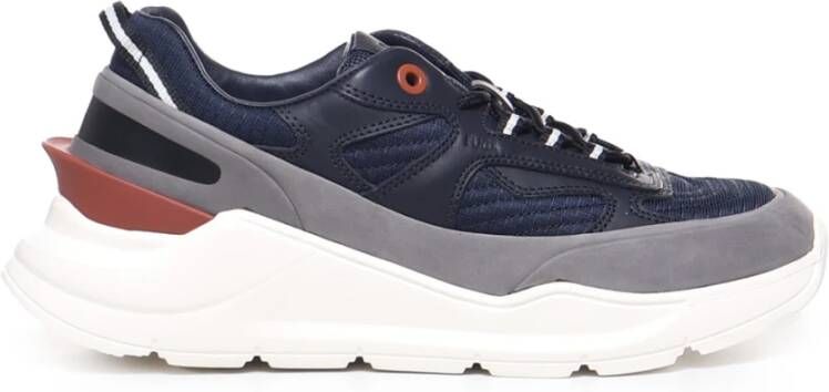 D.a.t.e. Blauwe en Grijze Sneakers met Innovatief Design Blue Heren