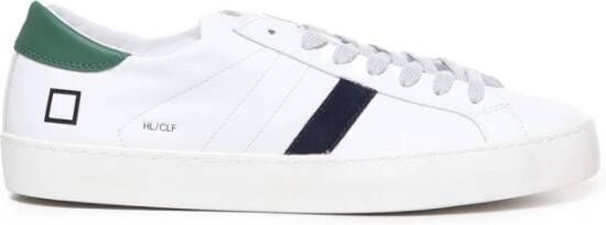 D.a.t.e. Witte Leren Logo Zij Sneakers White Heren