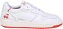 D.a.t.e. Kersen Leren Sneakers Ronde Neus White Dames - Thumbnail 9